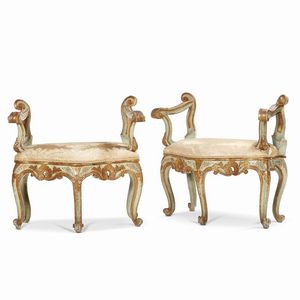 QUATTRO PANCHETTI, ROMA, SECOLO XVIII  - Asta Mobili, oggetti d'arte e sculture da collezioni private  - Associazione Nazionale - Case d'Asta italiane