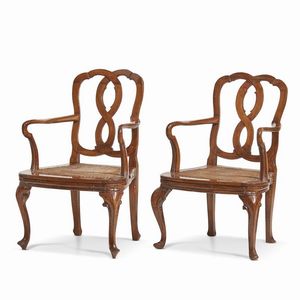 QUATTRO POLTRONE, VENEZIA, METÀ SECOLO XVIII  - Asta Mobili, oggetti d'arte e sculture da collezioni private  - Associazione Nazionale - Case d'Asta italiane