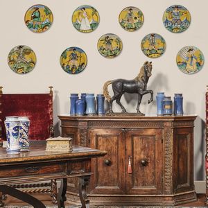 PIATTO, MONTELUPO, FINE SECOLO XVII  - Asta Mobili, oggetti d'arte e sculture da collezioni private  - Associazione Nazionale - Case d'Asta italiane