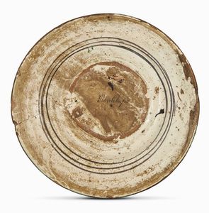 PIATTO, MONTELUPO, 1650 CIRCA  - Asta Mobili, oggetti d'arte e sculture da collezioni private  - Associazione Nazionale - Case d'Asta italiane