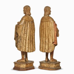 COPPIA DI SCULTURE, LOMBARDIA, SECOLO XVI  - Asta Mobili, oggetti d'arte e sculture da collezioni private  - Associazione Nazionale - Case d'Asta italiane