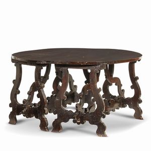 COPPIA DI TAVOLI A MURO, EMILIA, INIZI SECOLO XVIII  - Asta Mobili, oggetti d'arte e sculture da collezioni private  - Associazione Nazionale - Case d'Asta italiane