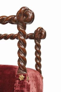 TRE SEGGIOLONI DA PARATA, SIENA, SECONDA MET SECOLO XVI  - Asta Mobili, oggetti d'arte e sculture da collezioni private  - Associazione Nazionale - Case d'Asta italiane