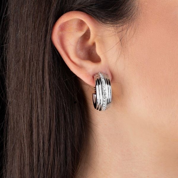 PAIO DI ORECCHINI A BOCCOLA CON DIAMANTI  - Asta Gioielli - Associazione Nazionale - Case d'Asta italiane