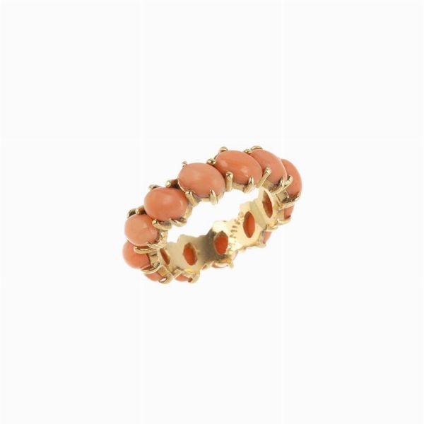 ANELLO CON CORALLI ROSA  - Asta Gioielli - Associazione Nazionale - Case d'Asta italiane