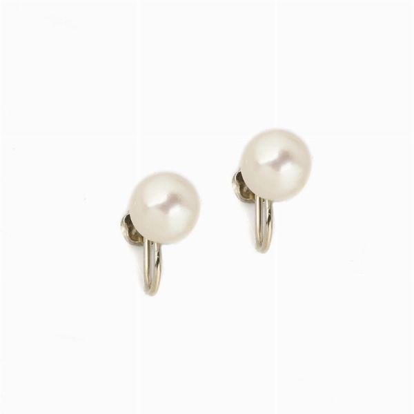 PAIO DI ORECCHINI CON PERLE  - Asta Gioielli - Associazione Nazionale - Case d'Asta italiane