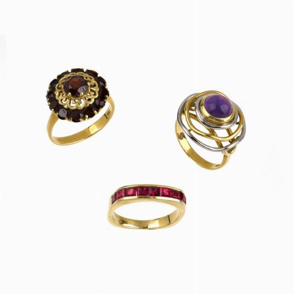 LOTTO COMPOSTO DA TRE ANELLI  - Asta Gioielli - Associazione Nazionale - Case d'Asta italiane