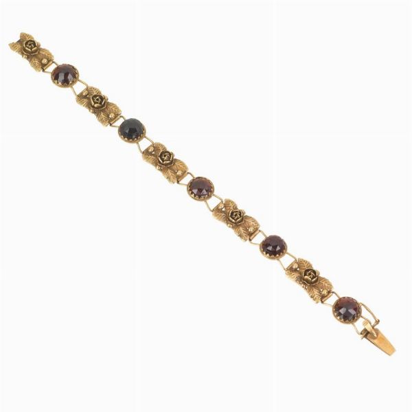 BRACCIALE A CATENA CON GRANATI  - Asta Gioielli - Associazione Nazionale - Case d'Asta italiane