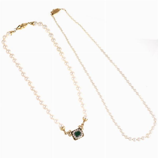 DUE COLLANE DI PERLE  - Asta Gioielli - Associazione Nazionale - Case d'Asta italiane