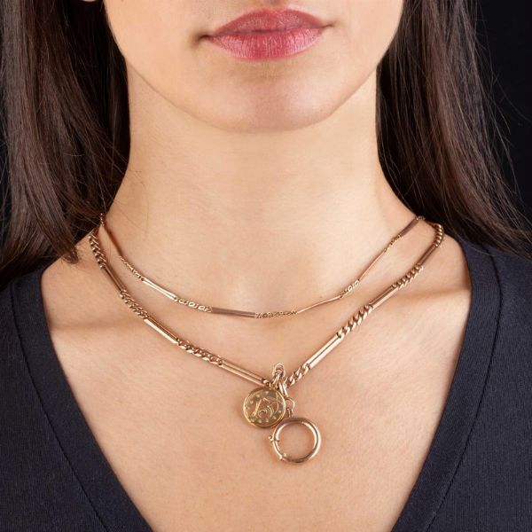 DUE CATENE DA OROLOGIO  - Asta Gioielli - Associazione Nazionale - Case d'Asta italiane