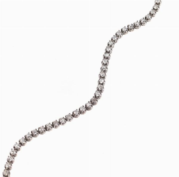 BRACCIALE TENNIS CON DIAMANTI  - Asta Gioielli - Associazione Nazionale - Case d'Asta italiane