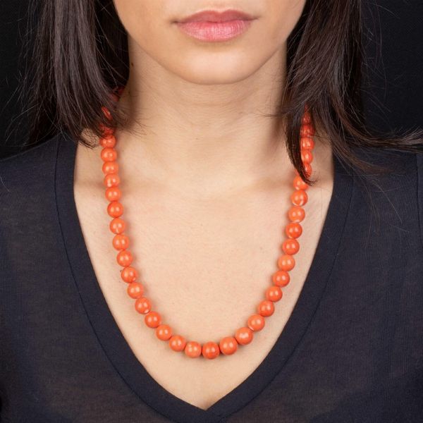 COLLANA DI CORALLO  - Asta Gioielli - Associazione Nazionale - Case d'Asta italiane