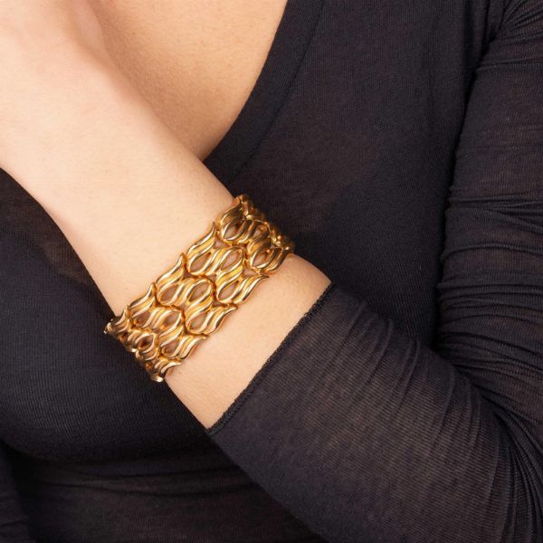 BRACCIALE AD AMPIA FASCIA  - Asta Gioielli - Associazione Nazionale - Case d'Asta italiane