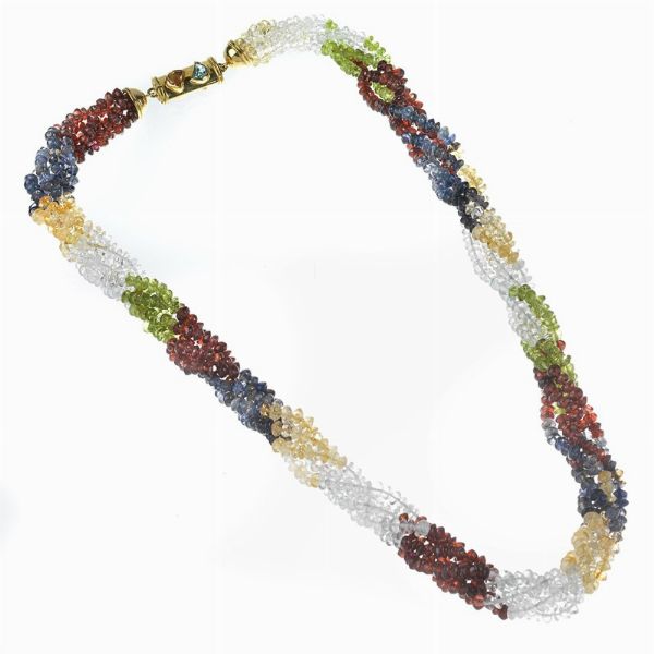 COLLANA TORCHON CON PIETRE SEMIPREZIOSE  - Asta Gioielli - Associazione Nazionale - Case d'Asta italiane