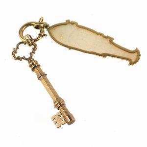 LOTTO COMPOSTO DA PORTACHIAVI E ANELLO  - Asta Gioielli - Associazione Nazionale - Case d'Asta italiane