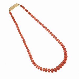 COLLANA IN CORALLO  - Asta Gioielli - Associazione Nazionale - Case d'Asta italiane