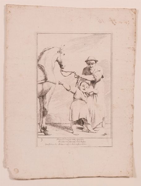 Cacasenno con la nonna e Marcolfa  - Asta Parade - Arredi e dipinti antichi  - Associazione Nazionale - Case d'Asta italiane