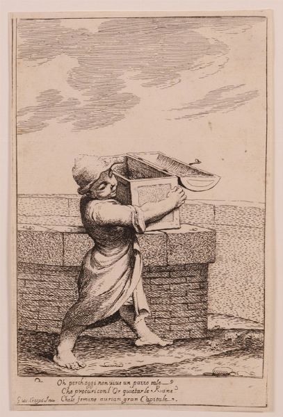 Lotto di sette incisioni da �Bertoldino�  - Asta Parade - Arredi e dipinti antichi  - Associazione Nazionale - Case d'Asta italiane