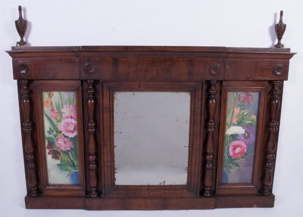 Specchiera lastronata in legno di noce  - Asta Parade - Arredi e dipinti antichi  - Associazione Nazionale - Case d'Asta italiane