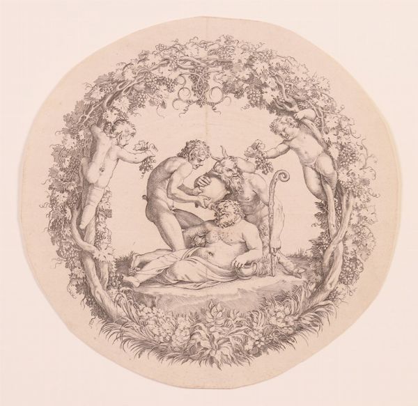 La Tazza con Sileno ebbro  - Asta Parade - Arredi e dipinti antichi  - Associazione Nazionale - Case d'Asta italiane