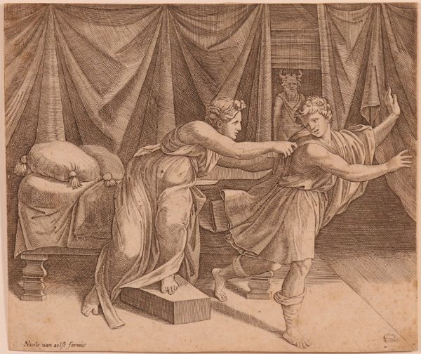 Giuseppe e la moglie di Putifarre  - Asta Parade - Arredi e dipinti antichi  - Associazione Nazionale - Case d'Asta italiane