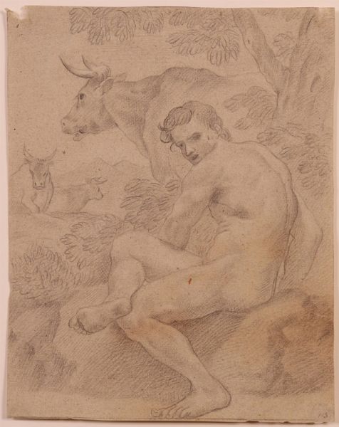 Nudo con armenti  - Asta Parade - Arredi e dipinti antichi  - Associazione Nazionale - Case d'Asta italiane