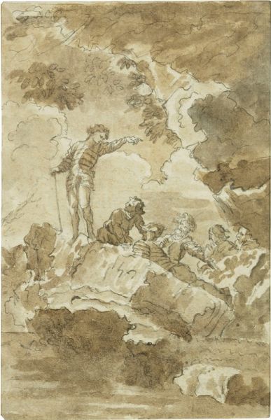 Gruppo di armigeri su una roccia  - Asta Parade - Arredi e dipinti antichi  - Associazione Nazionale - Case d'Asta italiane