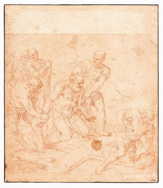 Studio per un martirio di Sant'Andrea  - Asta Parade - Arredi e dipinti antichi  - Associazione Nazionale - Case d'Asta italiane