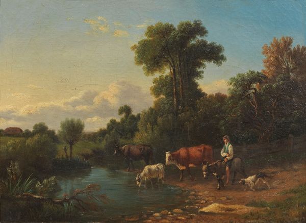 Paesaggio con armenti  - Asta Parade - Arredi e dipinti antichi  - Associazione Nazionale - Case d'Asta italiane