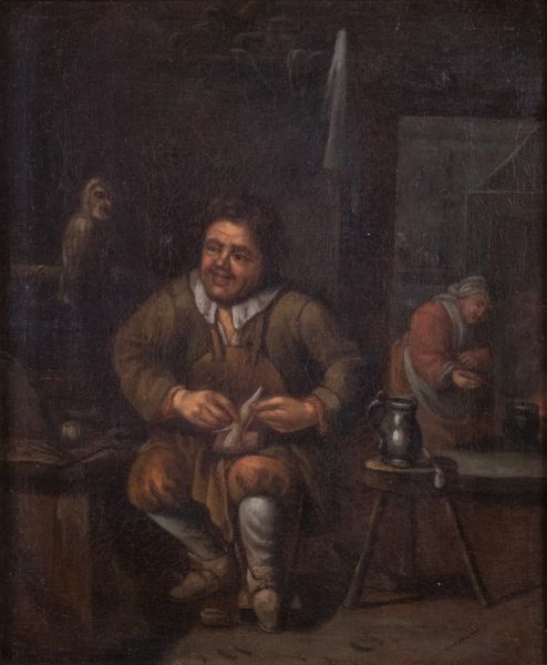 Interno con ciabattino  - Asta Parade - Arredi e dipinti antichi  - Associazione Nazionale - Case d'Asta italiane