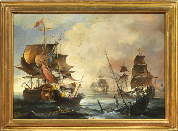 Scena di battaglia navale  - Asta Parade - Arredi e dipinti antichi  - Associazione Nazionale - Case d'Asta italiane