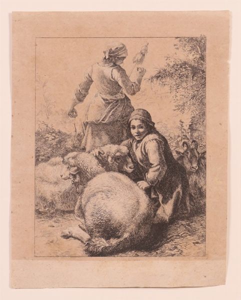 Pastorelle con armenti  - Asta Parade - Arredi e dipinti antichi  - Associazione Nazionale - Case d'Asta italiane