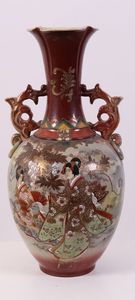 Coppia di vasi biansati in porcellana policroma  - Asta Parade - Arredi e dipinti antichi  - Associazione Nazionale - Case d'Asta italiane