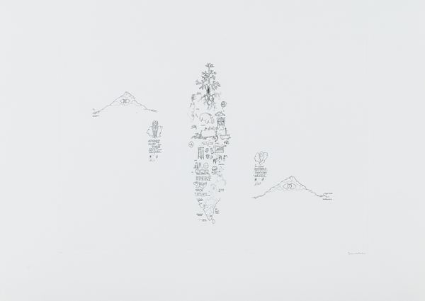 Baruchello Gianfranco, La Pietra Ugo e Strazza Guid : Segni incisi per Marina di Ravenna  - Asta Arte Moderna e Contemporanea - Associazione Nazionale - Case d'Asta italiane