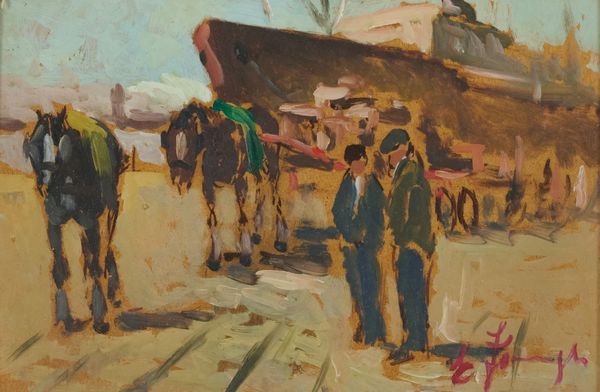 Ennio Formigli : Al molo  - Asta Arte Moderna e Contemporanea - Associazione Nazionale - Case d'Asta italiane