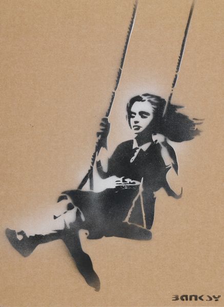 Banksy : Girl on swing  - Asta Arte Moderna e Contemporanea - Associazione Nazionale - Case d'Asta italiane