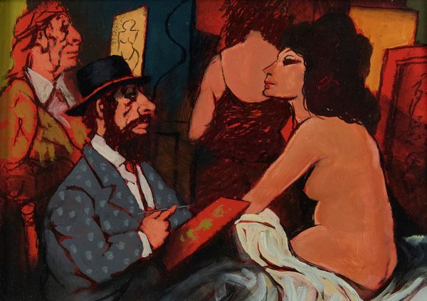 Fausto Maria Liberatore : Pittore, modella e figure  - Asta Arte Moderna e Contemporanea - Associazione Nazionale - Case d'Asta italiane