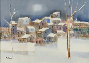 Lido Bettarini - Paesaggio innevato