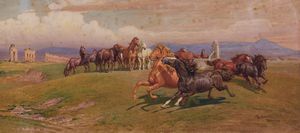 Francesco Coleman - Cavalli al pascolo