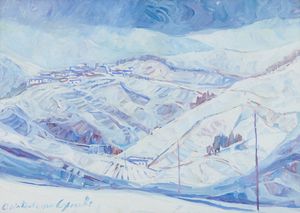 Aristodemo Capecchi - Paesaggio innevato