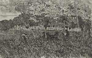 Giovanni Fattori - Paese con macchiette