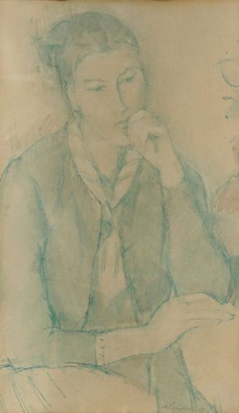 Aldo Salvadori : Giovane donna.  - Asta Arte Moderna e Contemporanea - Associazione Nazionale - Case d'Asta italiane