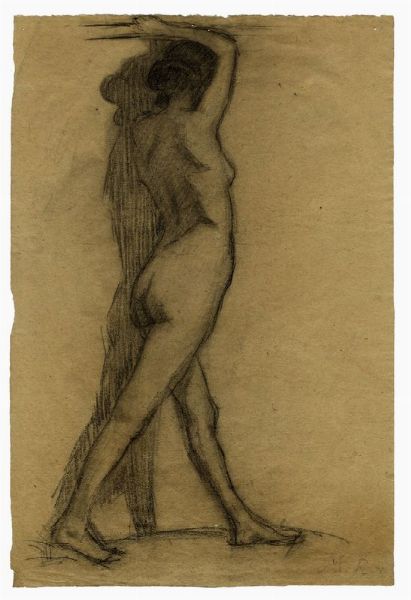 Nudo femmiile di schiena.  - Asta Arte Moderna e Contemporanea - Associazione Nazionale - Case d'Asta italiane