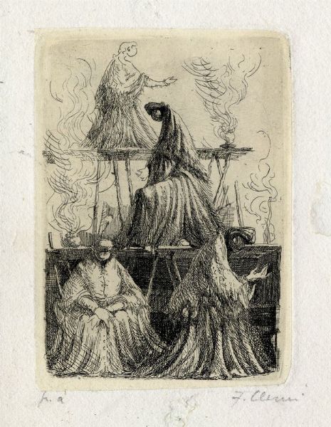 Fabrizio Clerici : Lotto composto di 6 incisioni.  - Asta Arte Moderna e Contemporanea - Associazione Nazionale - Case d'Asta italiane