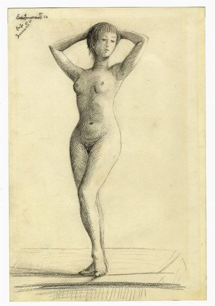 ENZO INNOCENTI : Lotto composto di 2 nudi femminili.  - Asta Arte Moderna e Contemporanea - Associazione Nazionale - Case d'Asta italiane