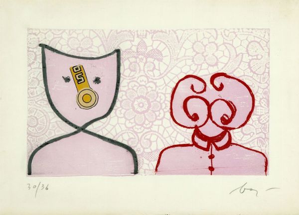 ENRICO BAJ : Lotto composto di 2 incisioni.  - Asta Arte Moderna e Contemporanea - Associazione Nazionale - Case d'Asta italiane