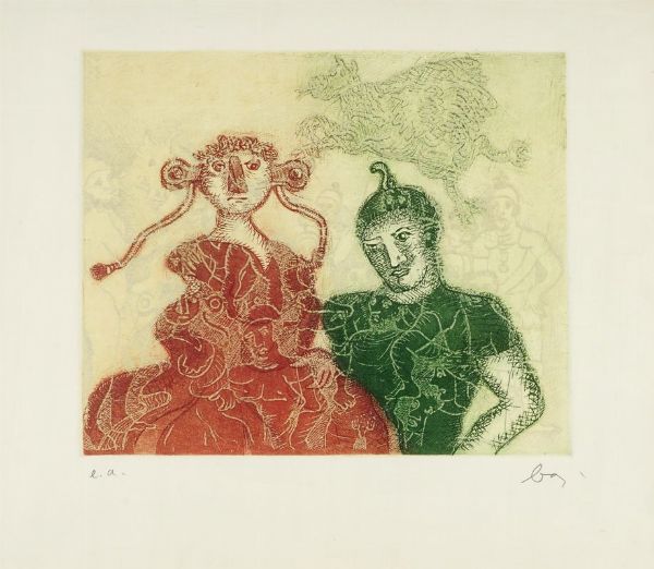 ENRICO BAJ : Senza titolo.  - Asta Arte Moderna e Contemporanea - Associazione Nazionale - Case d'Asta italiane