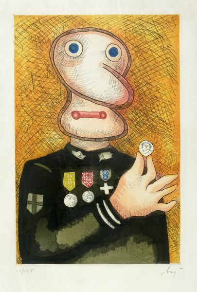 ENRICO BAJ : Generale.  - Asta Arte Moderna e Contemporanea - Associazione Nazionale - Case d'Asta italiane