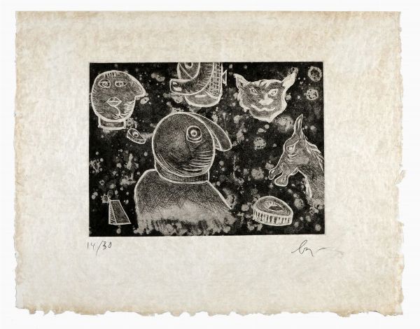 ENRICO BAJ : Senza titolo.  - Asta Arte Moderna e Contemporanea - Associazione Nazionale - Case d'Asta italiane