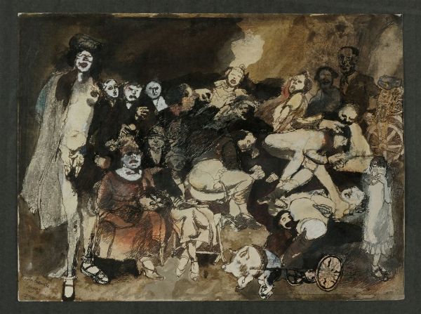 La baldoria.  - Asta Arte Moderna e Contemporanea - Associazione Nazionale - Case d'Asta italiane